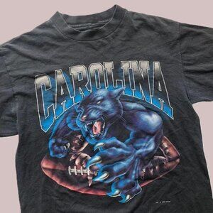Reprint Carolina Panthers vtg NFL T-shirt Basic style Unisex Black Shirt